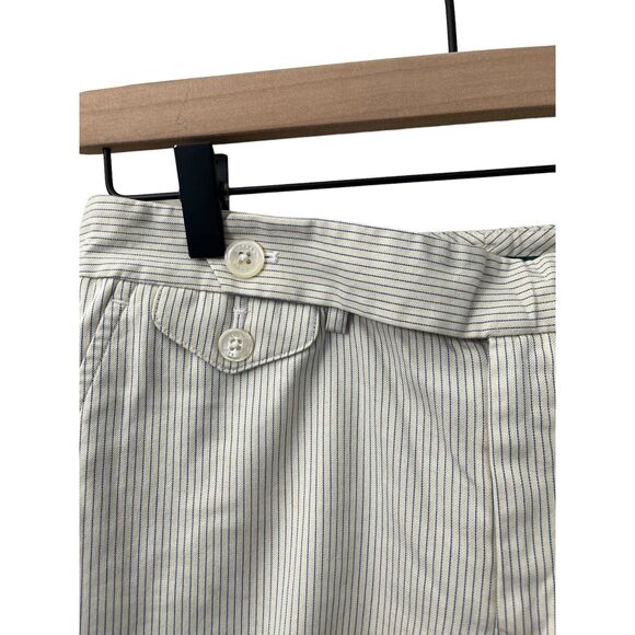 Lauren Ralph Lauren Womens Cream and Blue Striped Pants Size 8 Petite - Picture 3 of 6
